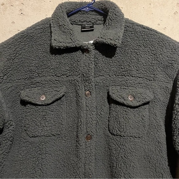 32 DEGREES - Women's Cozy Fleece Oversized Shirt Jacket - Grey - XL/XXL - Picture 2 of 8